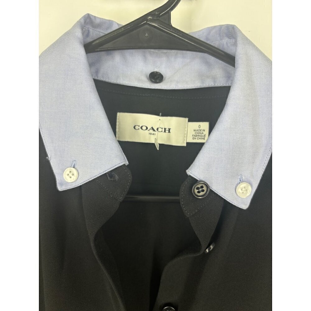 Coach Black Button Up Flare Shirt Dress 0 - Picture 4 of 5